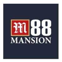 Mansion88 online casino logo on black background square